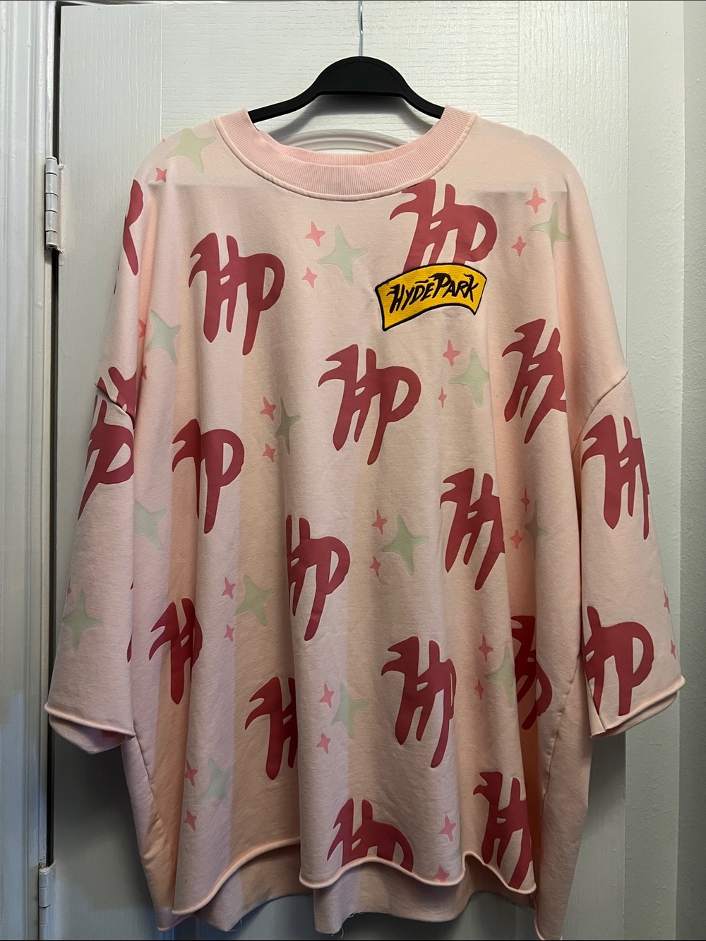 Hyde Park Pink Graphic Oversized Sweatshirt